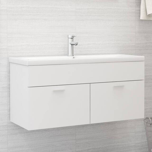 Berkfield Home Sink Cabinet White 100x38.5x46 cm Engineered Wood - image 1