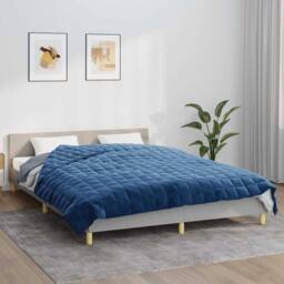 Berkfield Home Weighted Blanket Blue 200x200 cm 9 kg Fabric - thumbnail 2