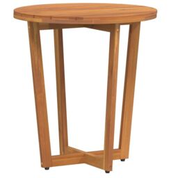 Berkfield Home Garden Side Table Round √ò55x60 cm Solid Wood Acacia in Brown - Size: 55x60 cm - thumbnail 7
