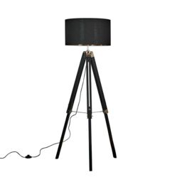 ValueLights Tripod Black Floor Lamp