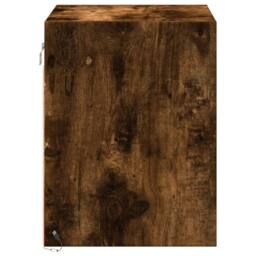 Berkfield Home Durable Wall-mounted Bedside Cabinets with LED Lights 2 pcs Smoked Oak in Brown - thumbnail 8