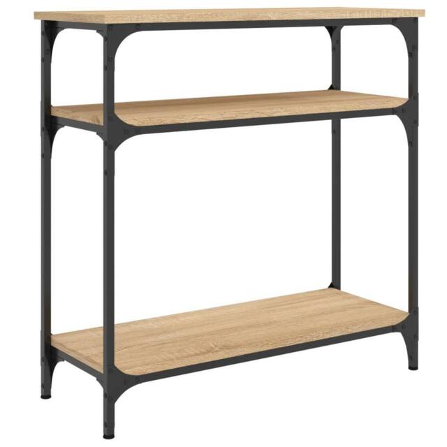 Berkfield Home Console Table Sonoma Oak 75x29x75 cm Engineered Wood in Brown - Size: 75 x 29 x 75 cm - image 1