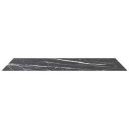 Berkfield Home Table Top Black 120x65 cm 8mm Tempered Glass with Marble Design - thumbnail 3