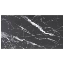 Berkfield Home Table Top Black 120x65 cm 8mm Tempered Glass with Marble Design - thumbnail 1