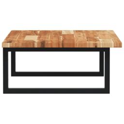 Berkfield Home Basin Shelf Wall Mounted Steel & Solid Wood Acacia in Brown - thumbnail 5