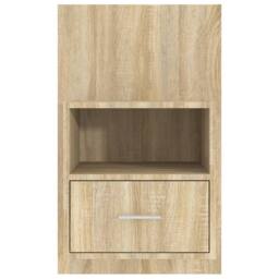 Berkfield Home Spacious Wall-mounted Bedside Cabinets 2 pcs Sonoma Oak in Light Brown - thumbnail 7