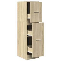Berkfield Home Apothecary Cabinet Sonoma Oak 30x41x118 cm Engineered Wood in Light Oak - Size: 30 x 41 x 118 cm - thumbnail 1