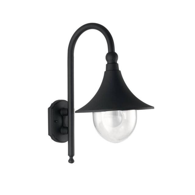 Netlighting PAVIA Outdoor Dome Wall Light Black IP44 26x48x34cm - Size: 26 x 48 x 34 cm