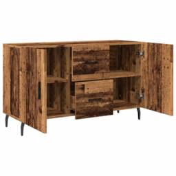Berkfield Home Sideboard Old Wood 100x36x60 cm Engineered Wood in Brown - Size: 100 x 36 x 60 cm - thumbnail 5