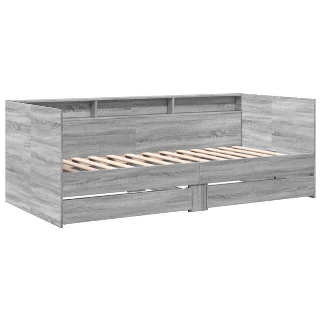 Berkfield Home Versatile Daybed with Drawers without Mattress Grey Sonoma 90x190 - image 1