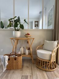 Nordlys Natural Rattan Console Table in Brown - thumbnail 2
