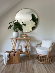 Nordlys Natural Rattan Console Table in Brown - thumbnail 4