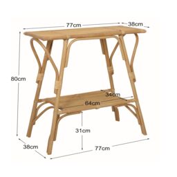 Nordlys Natural Rattan Console Table in Brown - thumbnail 5