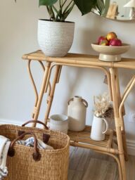 Nordlys Natural Rattan Console Table in Brown - thumbnail 3