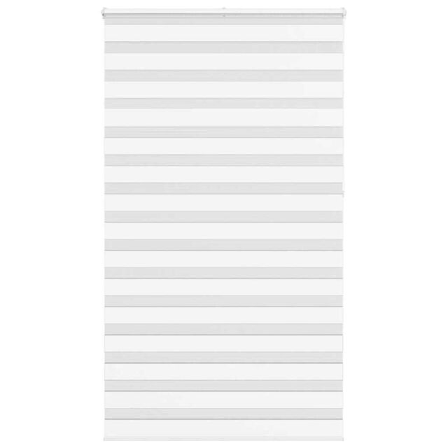 Berkfield Home Zebra Blind White 130x230 cm Fabric Width 125.9 cm Polyester - image 1