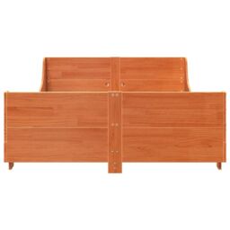 Berkfield Home Bed Frame without Mattress Wax Brown 120x190 cm Small Double Solid Wood Pine - thumbnail 4
