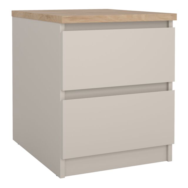 Furniture To Go Naia Bedside 2 Drawers in Beige - image 1