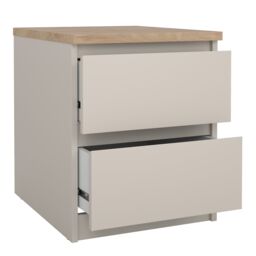 Furniture To Go Naia Bedside 2 Drawers in Beige - thumbnail 4