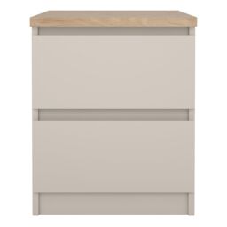 Furniture To Go Naia Bedside 2 Drawers in Beige - thumbnail 2