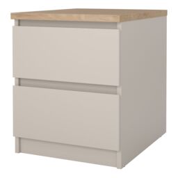 Furniture To Go Naia Bedside 2 Drawers in Beige - thumbnail 3