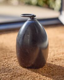 Dibor Contemporary Black Marble Door Stopper Heavy Weight Decorative Door Stop - thumbnail 1