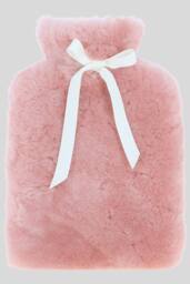 Fenland England Sheepskin Hot Water Bottle & Eye Mask Gift Set in Rose - thumbnail 2