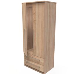 Ready Assembled 2 U Carlton 2 Door 2 Drawer Wardrobe (Ready Assembled) in Light Oak - Size: Large - thumbnail 6