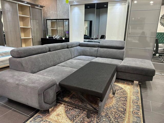 Snugg Furniture UK Limited (Right Hand) Sarntic Corner Sofa bed with storage in Grey - image 1