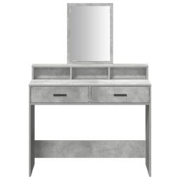 Berkfield Home Dressing Table with Drawers - Concrete Grey, 100x41x140 cm in Grey - Size: 100 x 41 x 140 cm - thumbnail 6
