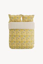 Morris & Co 'Elmcote' Cotton Duvet Cover Set in Yellow - Size: Single - thumbnail 3