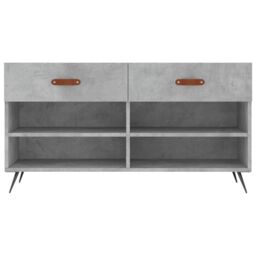 Berkfield Home Shoe Bench Concrete Grey 102x35x55 cm Engineered Wood - Size: 102 x 35 x 55 cm - thumbnail 6