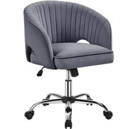 Kelvenix Home Office Desk Chair Dark Gray in Dark Grey - Size: 0.6m2