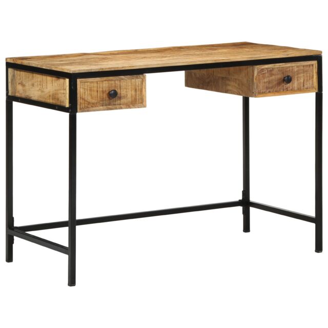 Berkfield Home Desk 105x50x75 cm Solid Wood Mango in Brown - Size: 105 x 50 x 75 cm - image 1