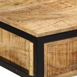 Berkfield Home Desk 105x50x75 cm Solid Wood Mango in Brown - Size: 105 x 50 x 75 cm - thumbnail 8