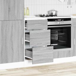 Berkfield Home Bottom Cabinet Grey Sonoma 40x46x81.5 cm Engineered Wood - thumbnail 3