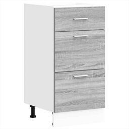 Berkfield Home Bottom Cabinet Grey Sonoma 40x46x81.5 cm Engineered Wood - thumbnail 2