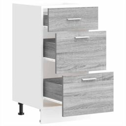 Berkfield Home Bottom Cabinet Grey Sonoma 40x46x81.5 cm Engineered Wood - thumbnail 5