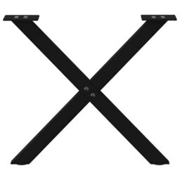 Berkfield Home Coffee Table Legs X-Shaped 2 pcs Black 38x(42-43) cm Steel - thumbnail 5