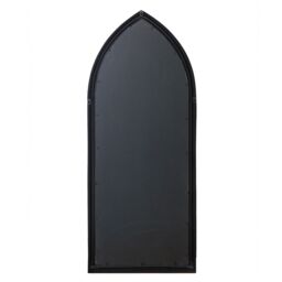 Agenzia 14 Large Antique Black Arched Metal Frame Window Garden Wall Mirror 153 x 60cm - Size: 153 x 60 cm - thumbnail 6