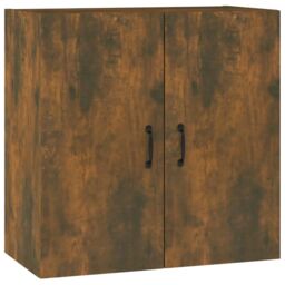 Berkfield Home Wall Cabinet Smoked Oak 60x31x60 cm Engineered Wood in Brown - Size: 60 x 31 x 60 cm - thumbnail 2