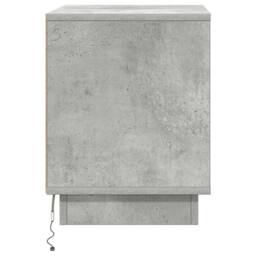 Berkfield Home Modern Bedside Cabinet with LED Lights Concrete Grey 44x34, 5x45 cm - thumbnail 7