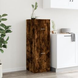 Berkfield Home Apothecary Cabinet Smoked Oak 40x41x118 cm Engineered Wood in Brown - Size: 40 x 41 x 118 cm - thumbnail 4