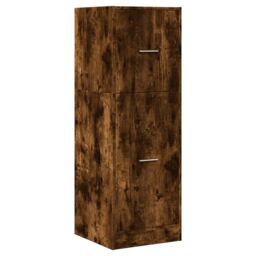Berkfield Home Apothecary Cabinet Smoked Oak 40x41x118 cm Engineered Wood in Brown - Size: 40 x 41 x 118 cm - thumbnail 3