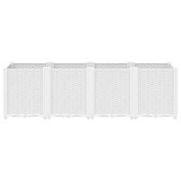 Berkfield Home Garden Planter White 160x40x53 cm PP - Size: 160 x 40 x 53 cm - thumbnail 3