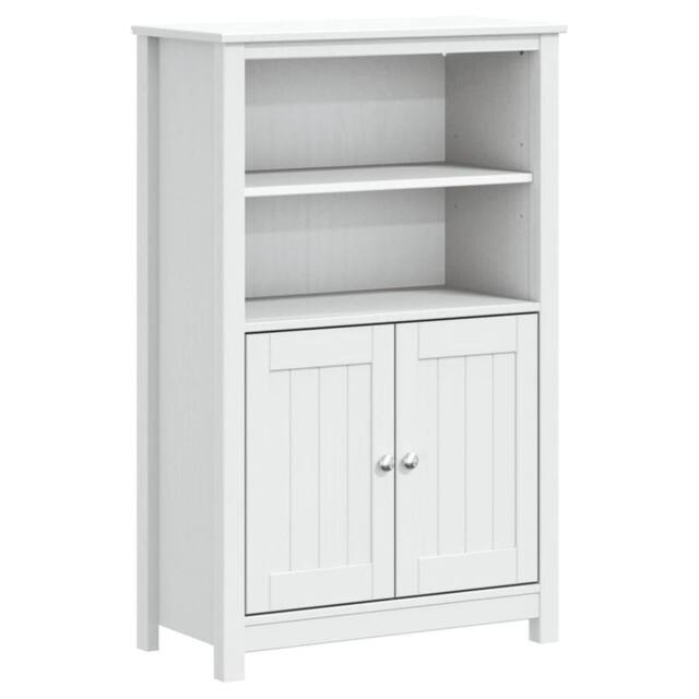 Berkfield Home Beautiful 3 Piece Bathroom Furniture Set BERG White Solid Wood Pine - image 1
