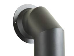 OKO Bio Ethanol Fires OKO Extra Tall Angled Decorative Metal Stove Pipe in Charcoal Grey in Dark Grey - thumbnail 4