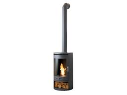 OKO Bio Ethanol Fires OKO Extra Tall Angled Decorative Metal Stove Pipe in Charcoal Grey in Dark Grey - thumbnail 6