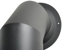 OKO Bio Ethanol Fires OKO Extra Tall Angled Decorative Metal Stove Pipe in Charcoal Grey in Dark Grey - thumbnail 5