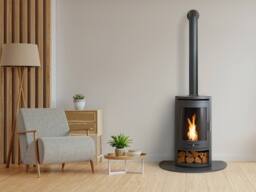 OKO Bio Ethanol Fires OKO Extra Tall Angled Decorative Metal Stove Pipe in Charcoal Grey in Dark Grey - thumbnail 7