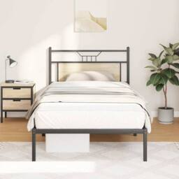Berkfield Home Bed Frame without Mattress Sonoma Oak 100x190 cm Engineered Wood in Brown - thumbnail 2